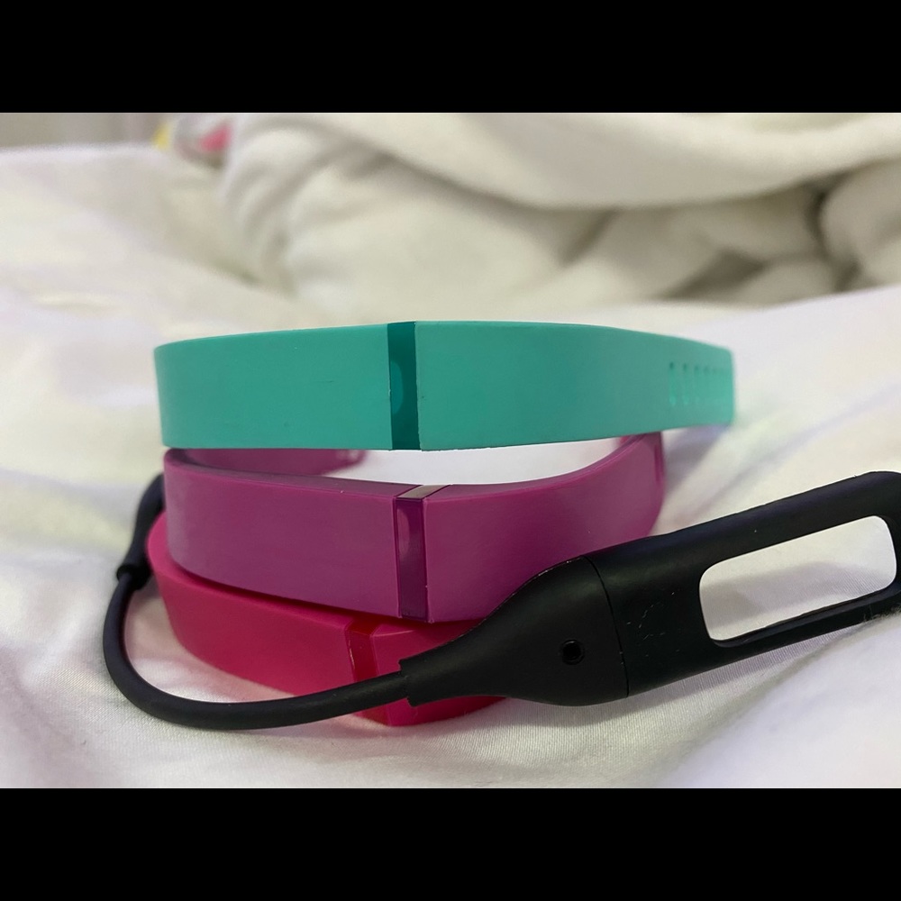 Fitbit Cases and Charger Teal Pink and Purple